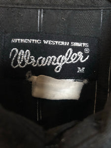 Vintage 90’s Wrangler Metallic Pinstripe Pearl Snap Western Shirt
