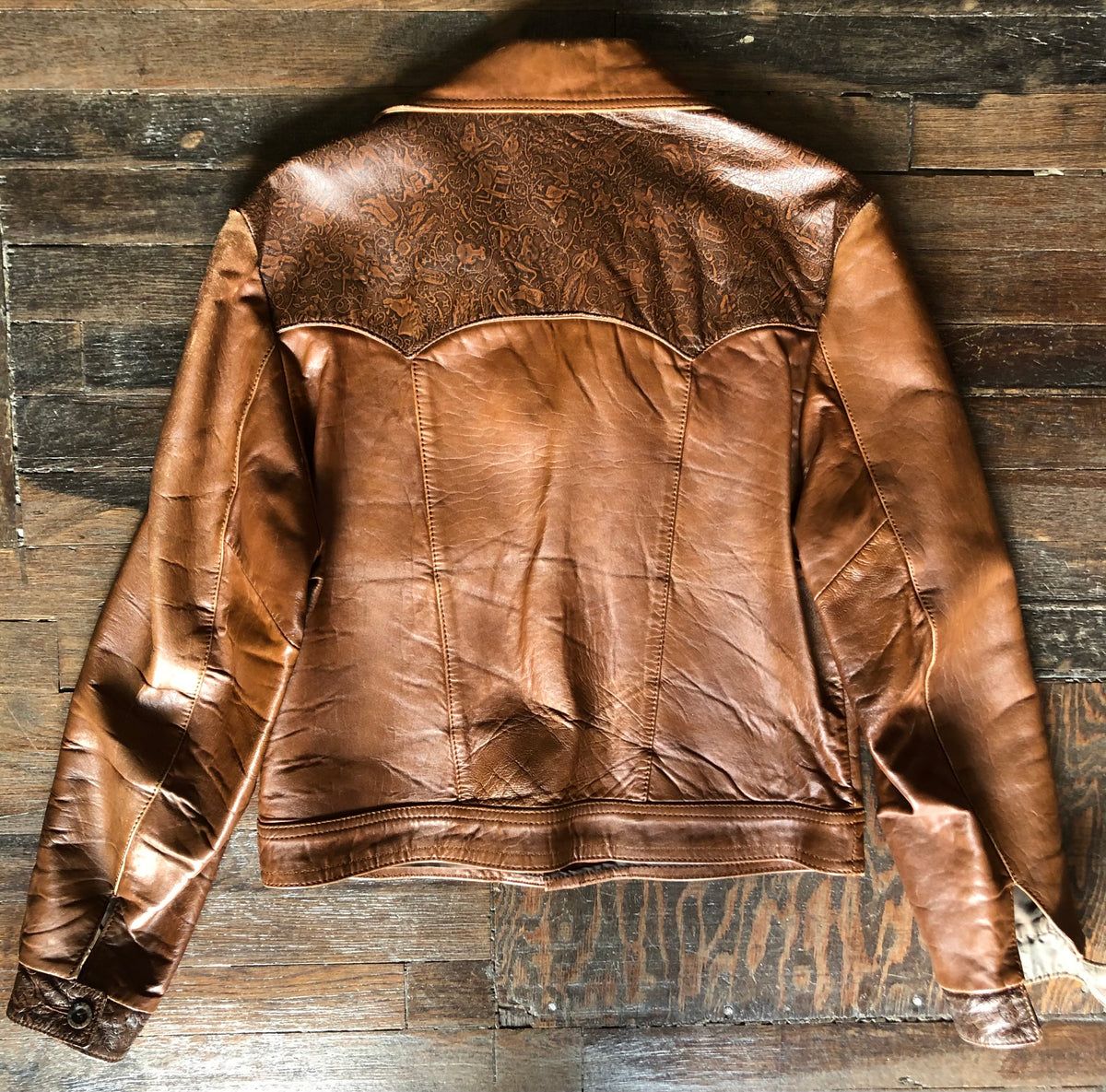 70's Wellington Camel/Brown Western Leather Jacket – The Bowery