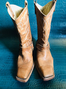 Custom  Men’s Leather Cowboy Boots Slant Toe 7.5 (M)