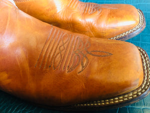 Vintage Larry Mahan Square Toe Men’s Western Cowboy Boots 11D