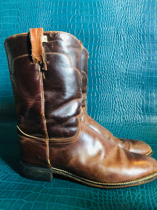 Vintage Tony Lama Pull Up Roper Boots Men’s 10.5