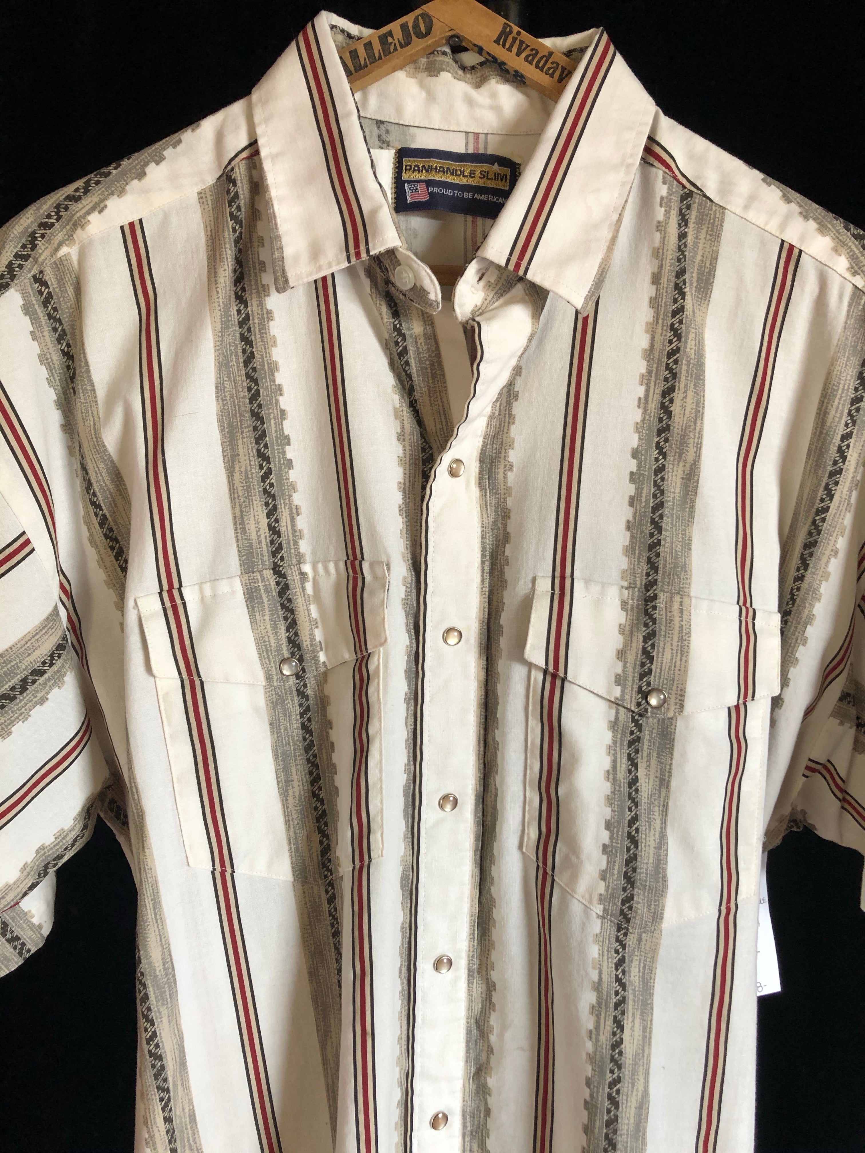 Vintage Western Shirt Button Up Pearl Snaps Panhandle Slim