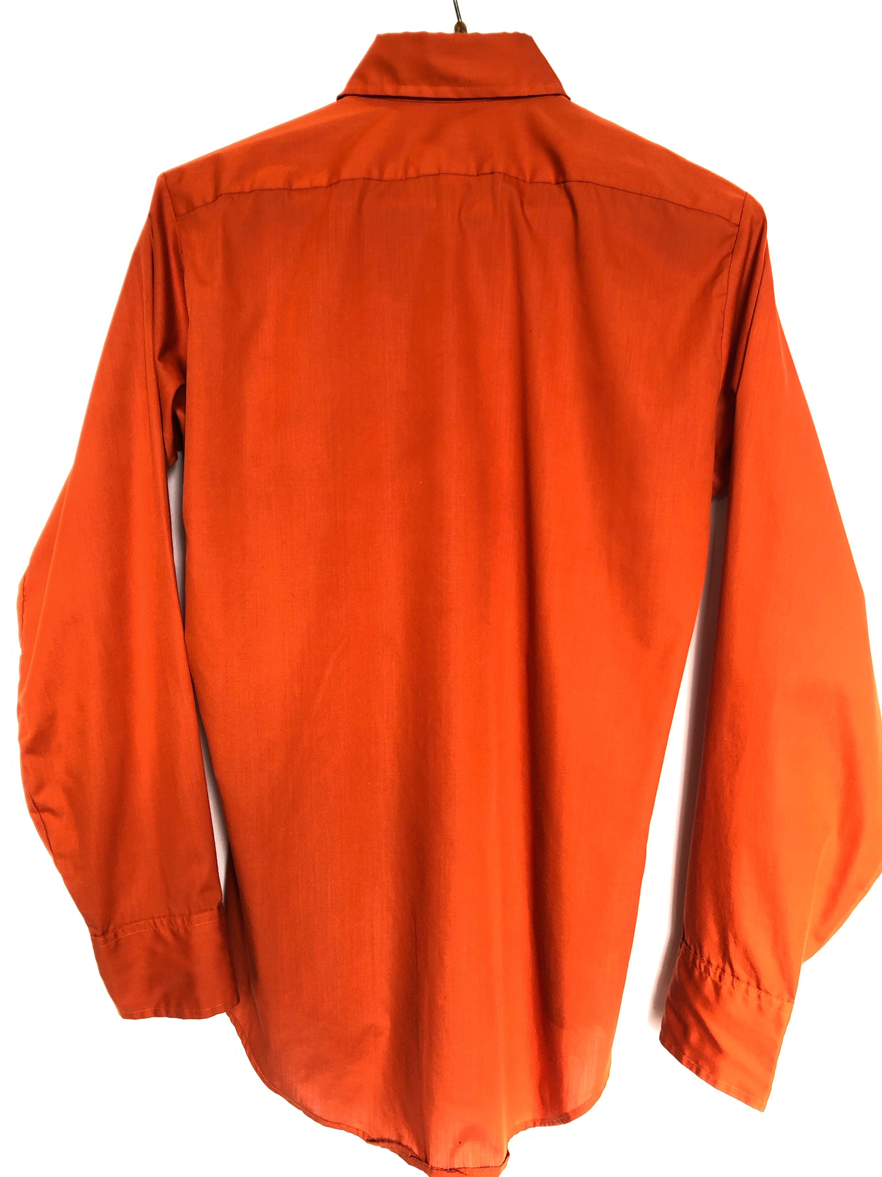 Antigua Detroit Tigers Orange Compression Long Sleeve Dress Shirt, Orange, 70% Cotton / 27% Polyester / 3% SPANDEX, Size XL, Rally House