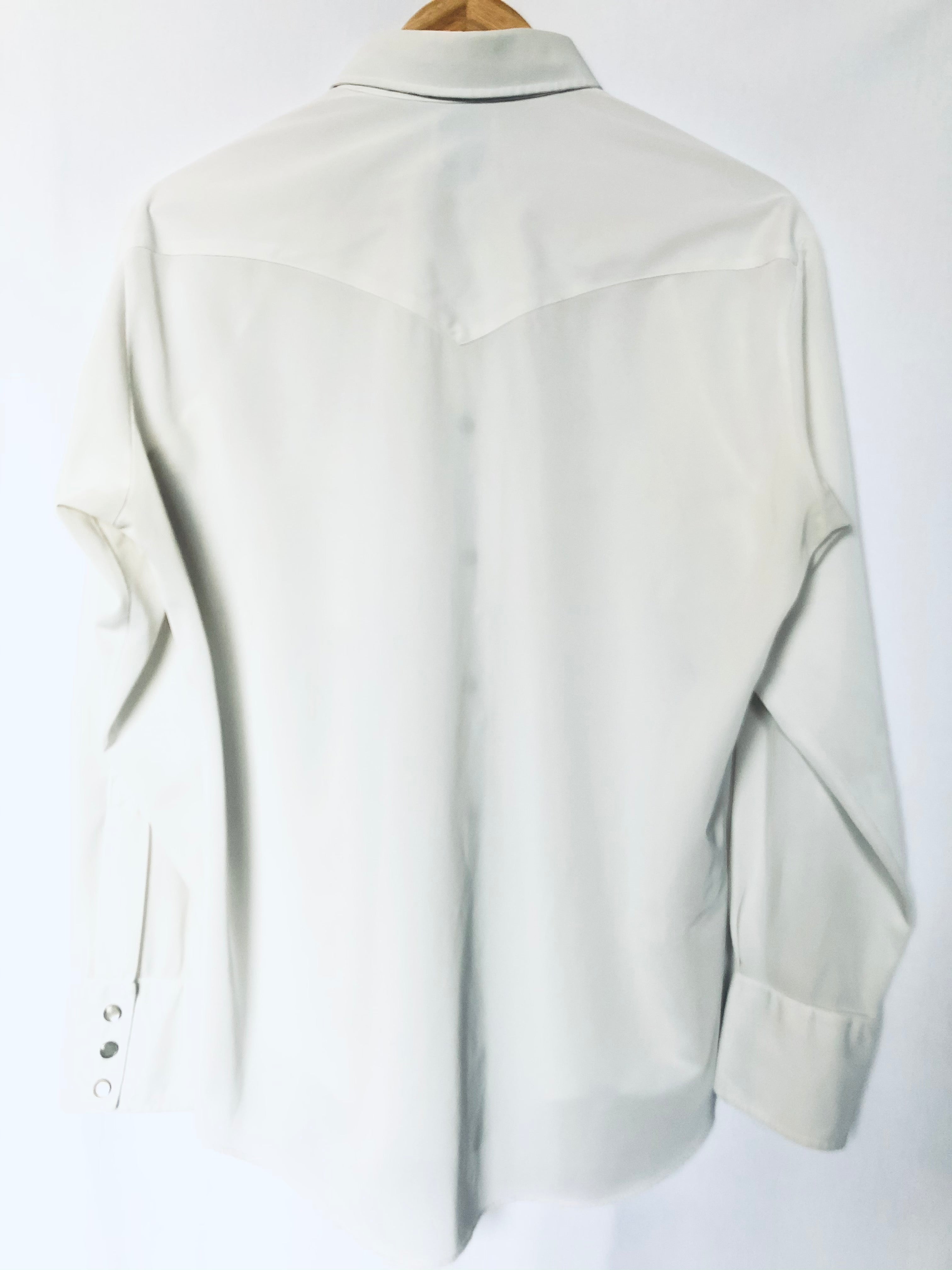 80’s H Bar C Embroidered Pearl Snap Polyester Shirt