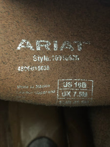 Ariat Brown Leather Engineer Boots (W) 10/ (M) 8