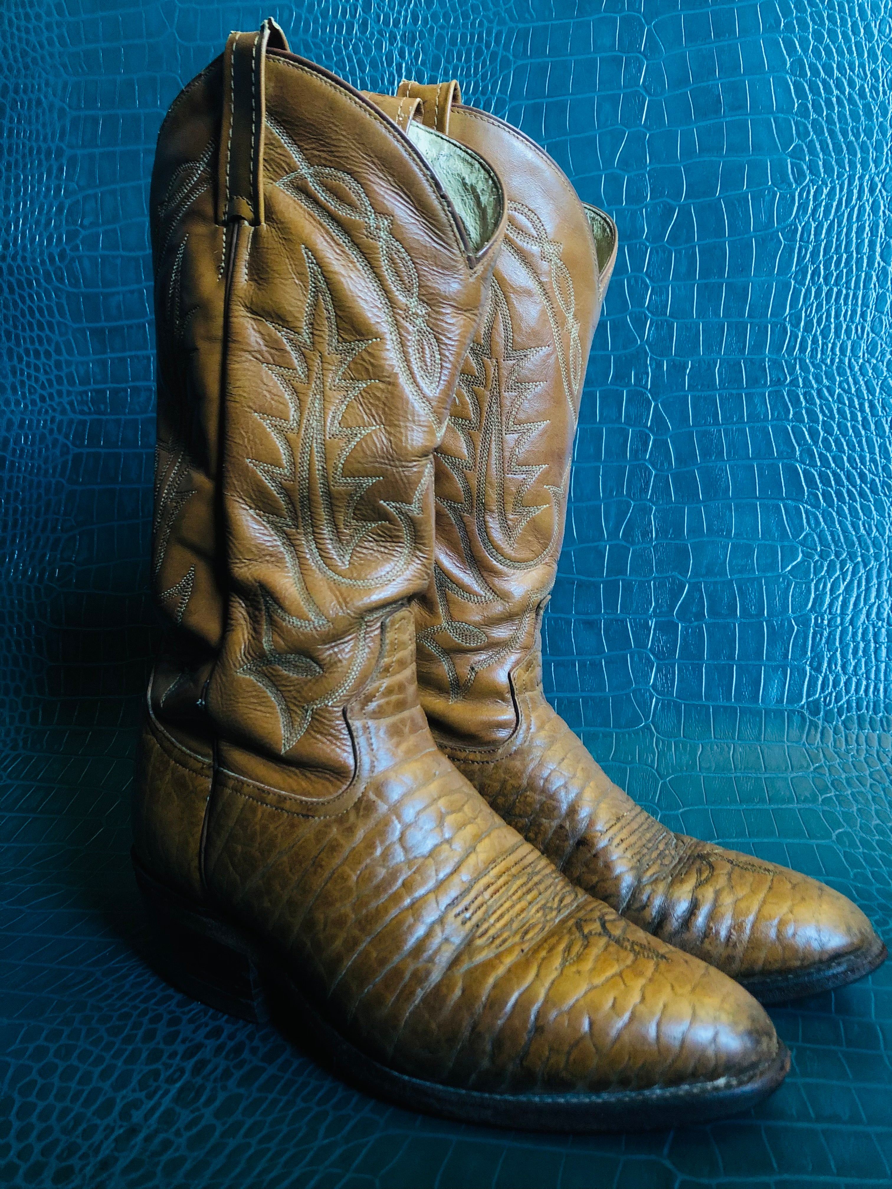 Tony Lama Men’s Vintage Western Cowboy Boots 8D