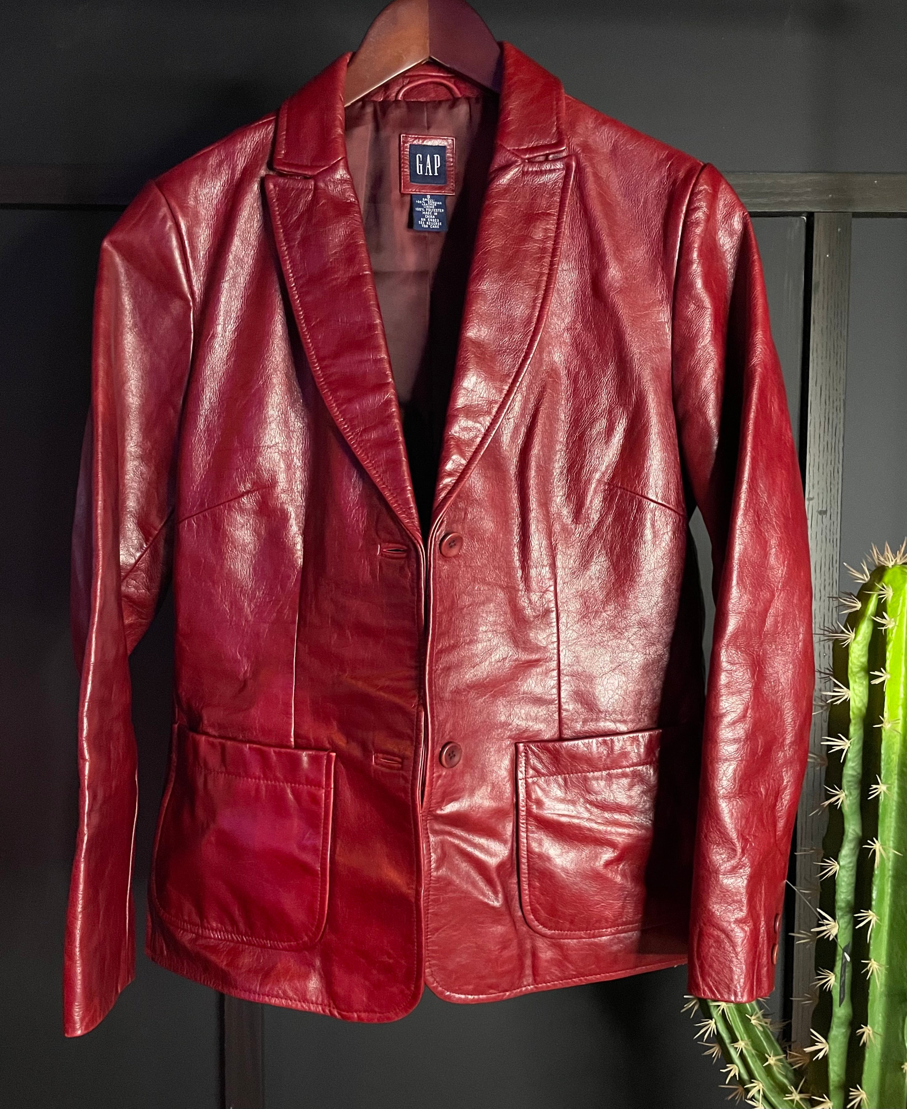 90’s Gap Leather Blazer Jacket