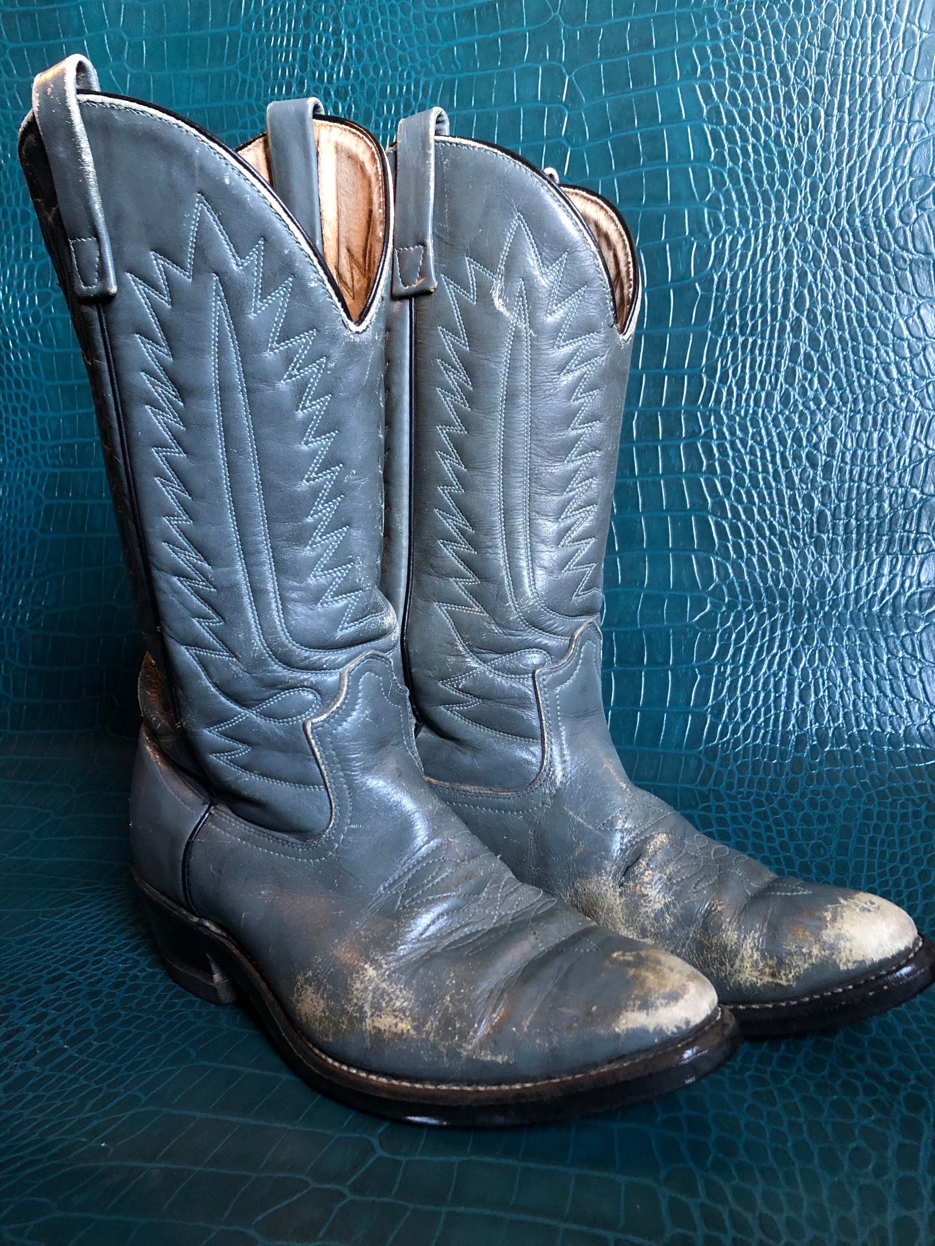 Vintage Mason Cowboy Boots Grey Women’s 9