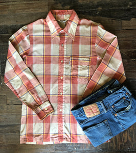 Vintage 70’s Levi’s Plaid “Paper Thin” Pocket Shirt