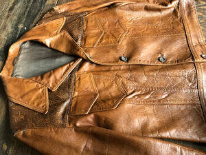 70’s Wellington Camel/Brown Western Leather Jacket