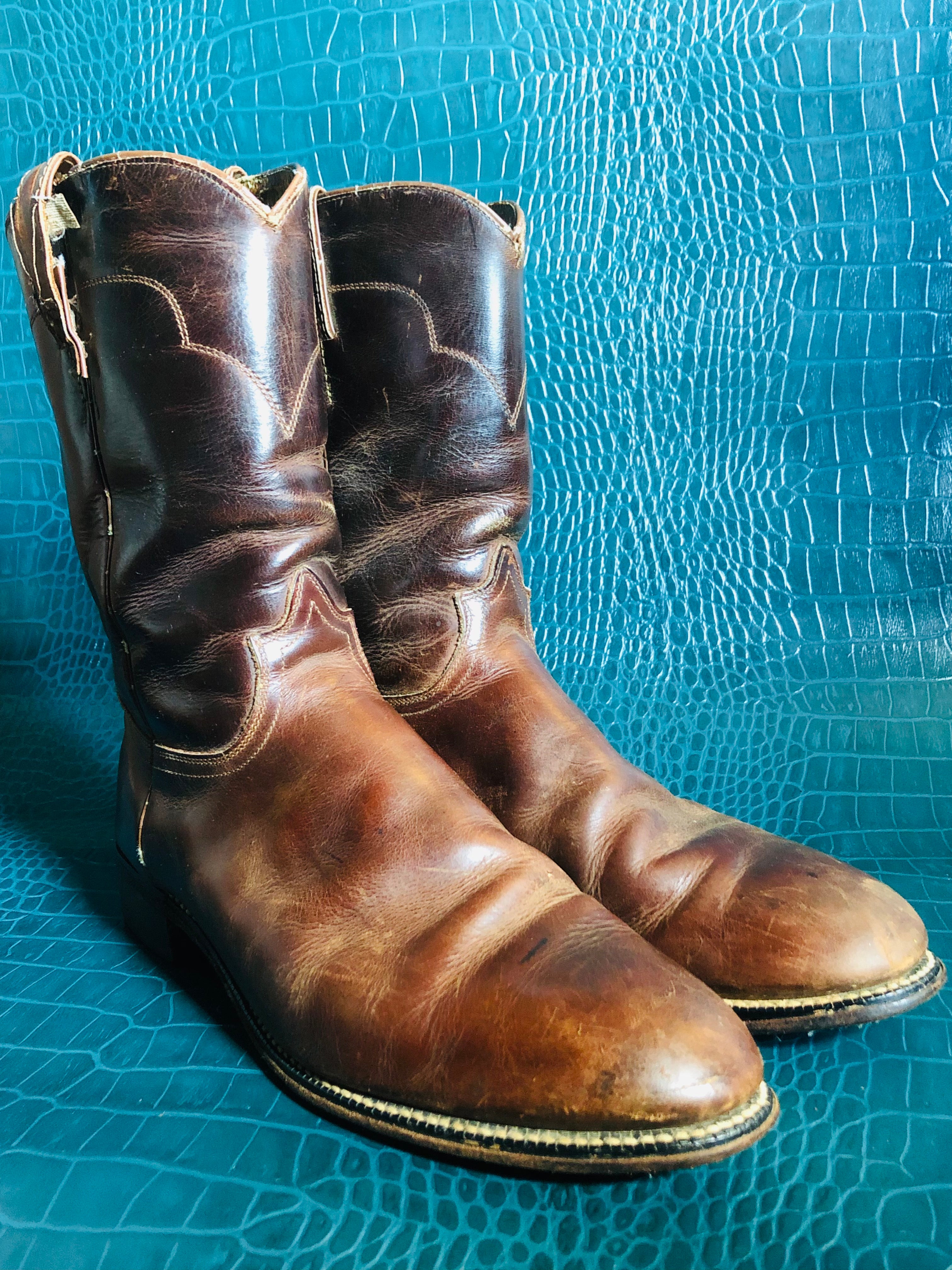 Vintage Tony Lama Pull Up Roper Boots Men’s 10.5
